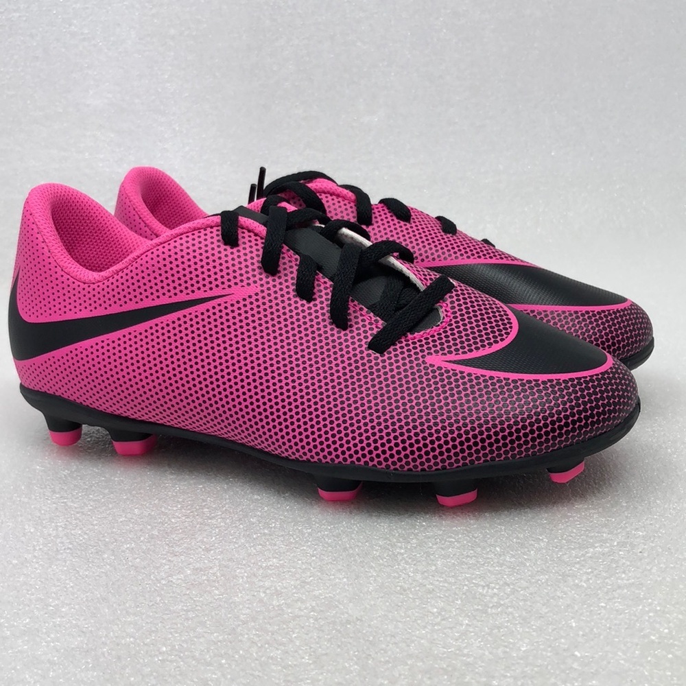 Nike Cleats Kids Bravata II FG Size 5Y Pink & Black